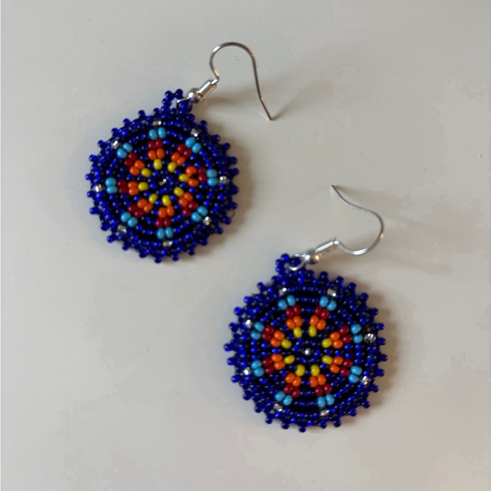 Colorful, Hand-crafted Beaded Earrings